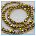gold colored rondelle beads cut glass beads china